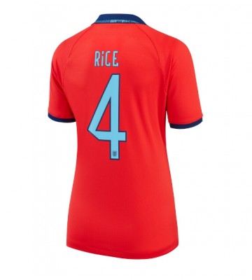 England Declan Rice #4 Udebanetrøje Dame VM 2022 Kort ærmer